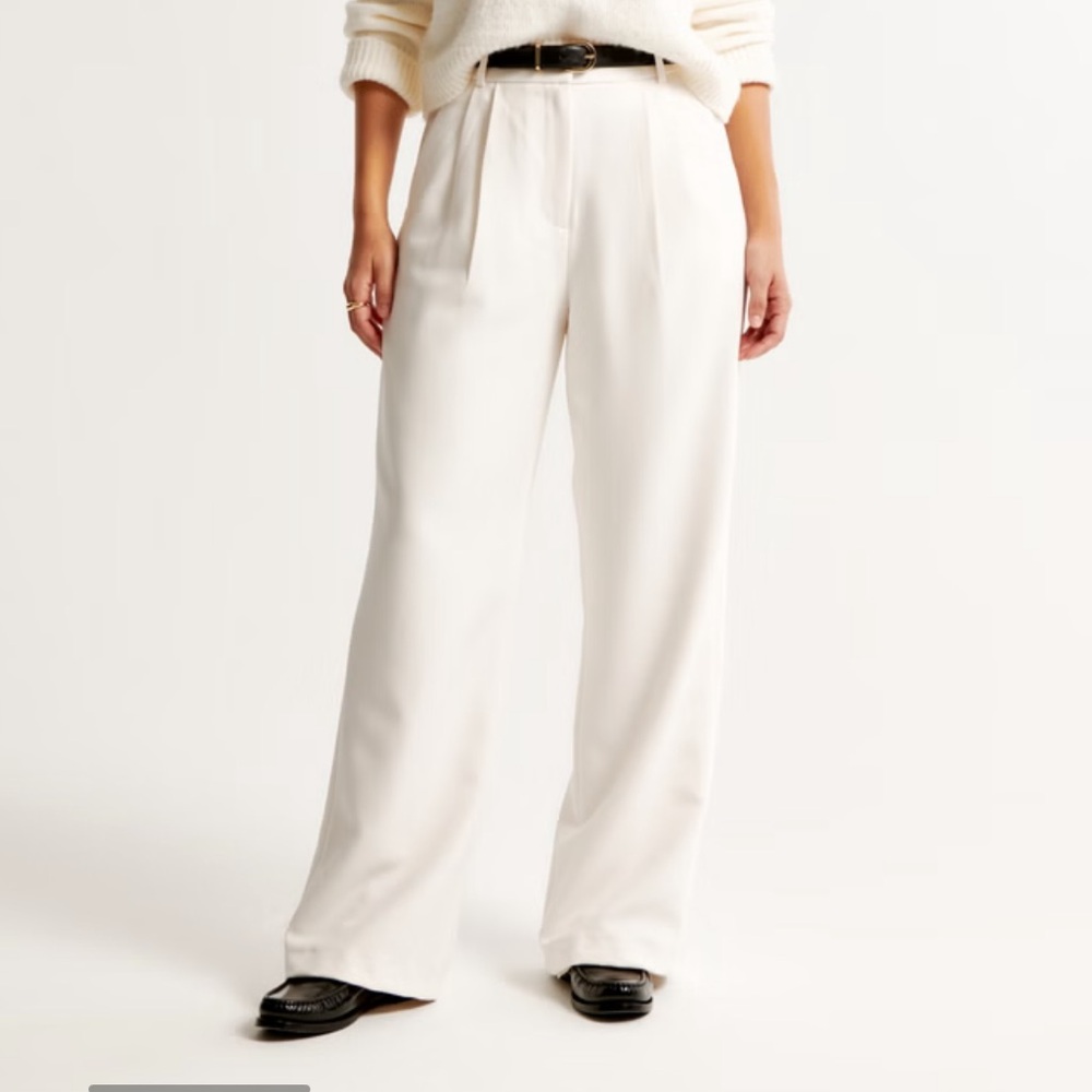 Abercrombie Curve Love Sloane Tailored Wide Leg Pant